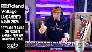 ROLAND V-STAGE TESTE AS CEGAS UNBOX IMPRESSÕES PT-BR LIVE COM FABIO LOPES