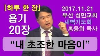 [하루 한 장] 욥기20장_내 초조한 마음이