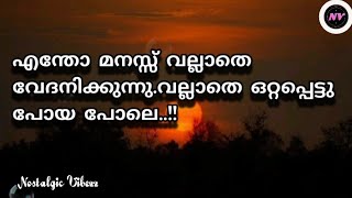 സ്നേഹം അഭിനയിച്ചു കൂടെ കൂടുന്നവർ പലരുടെയും മനസ്സിനെയും ജീവിതത്തെയും തകർത്തു കളയും | Nostalgic Vibezz