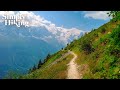 hiking for 90 minutes with views of mont blanc