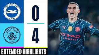 Brighton 0 - 4 Man City | EXTENDED HIGHLIGHTS | 50 PL goals for Foden as City do