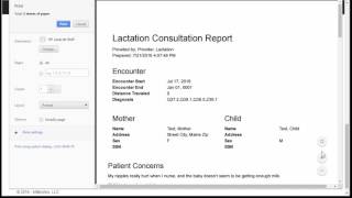 MilkNotes demo - Report output