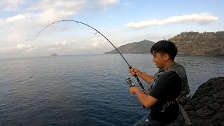 LENGKUNGAN SEMPURNA JORAN SHORE JIGGING MEDIUM ||COLTSNIPER S 100MH DI TARIK IKAN BABON BARACUDA 8KG