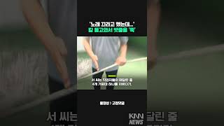 칼로 밧줄을 끊어 '뚝...' 작업자 그대로 추락.. #shorts