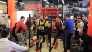 Malanichev Andrey squat RAW with wraps 480kg, Asia WRPF