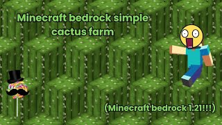 how to make a cactus farm (minecraft bedrock 1.21)