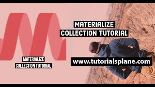 Materialize Css Collection Tutorial - Working Example