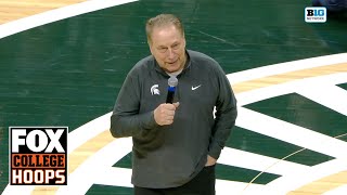 Tom Izzo gives a heartwarming speech on Michigan State Senior Night