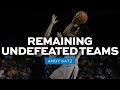 Which undefeated college basketball teams will finish with the best records