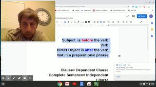 Subject, Direct Object, and Clauses