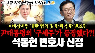 윤석열 대통령의 비상계엄 내란 혐의 빛 탄핵 심판 변호인 석동현 변호사의 신점! 尹대통령의 '구세주'가 등장했다?!