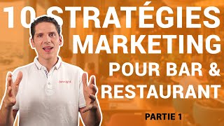 10 stratégies marketing pour votre Bar ou Restaurant