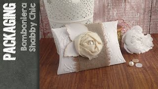 Pillow Box Shabby Chic - Scatolina bomboniera portaconfetti