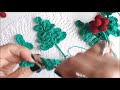 kokina _ yılbaşı Çiçeği yapımı _ Örgü Çiçek _ knitting flowers