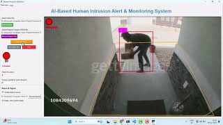 🛡️👤 Human Intrusion Detection System | Real-Time Security Monitoring | AI + YOLO + Python + Tkinter