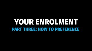 How to Preference your Classes