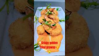 🍤🤤Crispy golden fried prawns recipe|crispy golden prawns fry|Foodieonly|#shorts#prawns#youtubeshorts