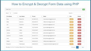 How to Encrypt & Decrypt Form Data using PHP Ajax - 3