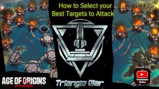 Triangle War | How to find the best Targets 🎯 for fast Points 🤑 #ageoforigins