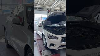 2019 Infiniti with engine noise. Sounds like timing chain tensioner. Oil has met