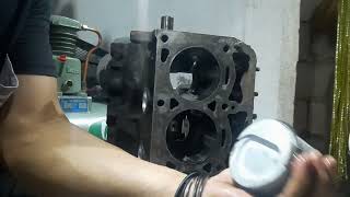 toyota 4k engine paano ikabit ang piston ring, at  piston rebore .50