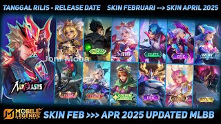 TANGGAL RILIS / RELEASE DATE MLBB - SKIN FEBRUARI, MARET \u0026 APRIL 2025 - SKIN NEOBEASTS, ALPHA LEGEND