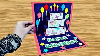 DIY Pop Up Cake Card - Easy Birthday Card - GREETING cards for Birthday