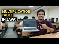Multiplication Table in Java | For Loop Tutorial | Print Table Program#Java #DSA