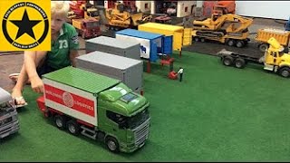 BRUDER TOY TRUCKS Scania CONTAINER TERMINAL bworld LOGISTICS