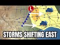 Texas Weather Roundup: Storm Chances Shift East Today