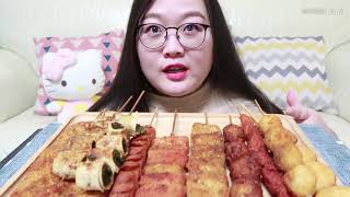 【吃播】深夜路边摊炸串儿！炸串配可乐肥宅本宅了！真香~