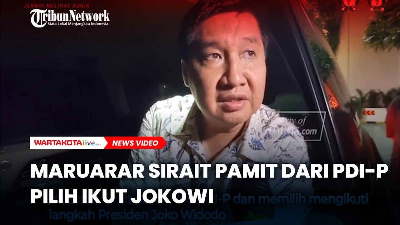 Maruarar Sirait Pamit Dari PDI-P, Pilih Ikut Jokowi - YouTube