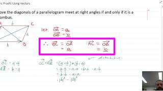 Geometric Proofs using Vectors part 1