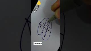 { MS DHONI 💛 } FAMOUS SIGNATURE IN THE WORLD🔥💛 | #msdhoni #signature #art #logo #name #ytshorts