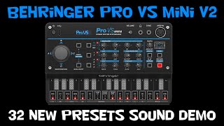 Behringer Pro VS Mini demo of new sounds in V2 firmware