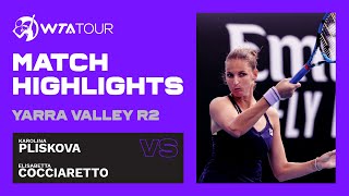 Ka. Pliskova vs. E. Cocciaretto | 2021 Yarra Valley Classic Day 2 | WTA Highlights