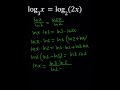 solving a log equation with different bases logarithms