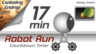 17 min racing robot countdown timer with exploding ending