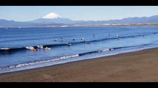 ２０２２年１１月２４日（木）江ノ島～鵠沼海岸～富士山：快晴です！風は弱めで波は腰～胸くらい。