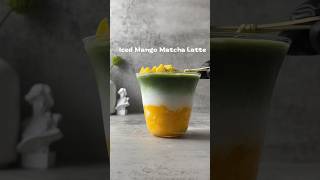 Perfect Summer Drink 🥭🍵Iced Mango Matcha Latte #shorts