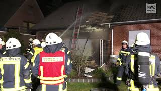 Brand auf Dachüberstand in Sandkrug