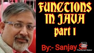 Function in Java | icse | isc | class 10 | class 11 | class 12