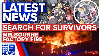 Over 8000 dead as search for survivors resumes, Melbourne fire emergency | 9 News Australia