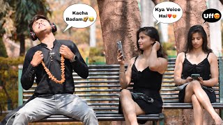 Badly Singing Kacha Badam Part-2 Prank With Twist In Public | Epic Girl Reactions😍 | Jhopdi K