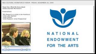 NEA Cultural Workforce Forum: What We Know About Artists and How We Know It