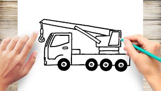 How To Draw Crane Truck Step by Step