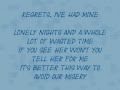 Danko Jones Full of regret lyrics video.wmv