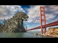 Supermassive Godzilla Destroys Golden Gate Bridge