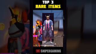Top 3 Rare Items 🤯 in my Free Fire I'd 😱 #shorts #freefireshorts