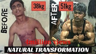 ABHISHEK | 1 Year Natural Body Transformation (17-18) | Journy From Skinny to Fit | motivation 2020